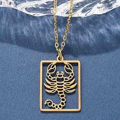Collier en acier inoxydable 304&nbsp;NJEW-D330-01G-08