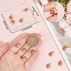 15 Stk. Messing Micro Pave klarer Zirkonia Anhänger&nbsp;KK-BBC0010-36