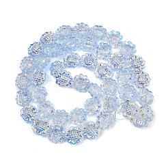 Chapelets de perles en verre électroplaqué&nbsp;GLAA-S387-01D