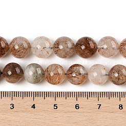 Natürliche Stränge aus Rutilquarzperlen in Schwarzgold&nbsp;G-H093-B02-10MM
