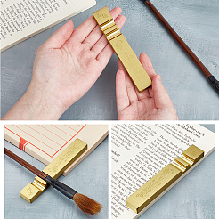 Rechteckiger Briefbeschwerer aus Messing&nbsp;AJEW-WH0314-797A