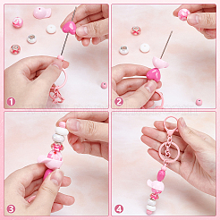 42 Stück 21-Farben-Legierung Bar Perlen Schlüsselanhänger für Schmuck machen DIY Handwerk&nbsp;DIY-WA0001-14