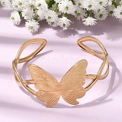 Bracelets manchettes papillon en acier inoxydable 304 pour femmes&nbsp;BJEW-A155-01G
