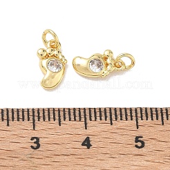 Breloques en laiton avec zircone cubique de micro pave&nbsp;KK-E797-01A-G