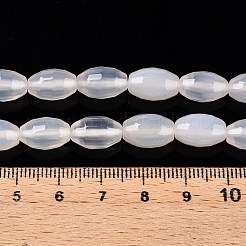 Natürlichen weißen Achat Perlen Stränge&nbsp;G-T138-180A