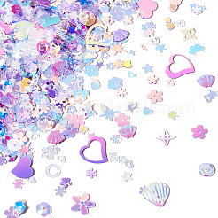 100 g de perles à paillettes en plastique&nbsp;PVC-TA0001-04C