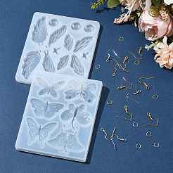 2 Stück 2 Stile DIY Schmetterling Ornament Silikonformen&nbsp;DIY-FS0010-05