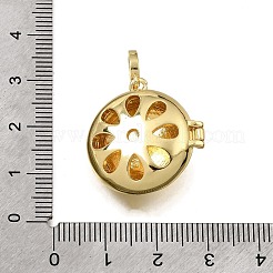 Diffusor-Medaillon-Anhänger aus Messing mit Mikropavé und klarem Zirkonia&nbsp;KK-A303-28A-G