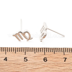 925 Sterling Silber Ohrstecker&nbsp;EJEW-K303-01S-06