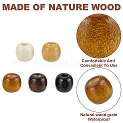5 Farben Ahornholzperlen&nbsp;WOOD-AN0001-03