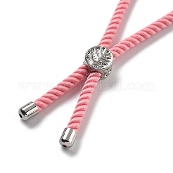 Pulseras de plata con cordón de nailon retorcido&nbsp;DIY-B066-03P-25