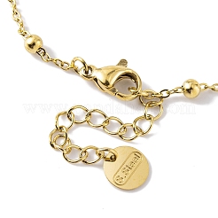 Orecchini a bottone con zirconia cubica placcati ioni (ip) e set di collane pendenti&nbsp;SJEW-M100-01C-G