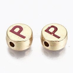 Legierung Emaille-Perlen&nbsp;ENAM-S122-029P-RS