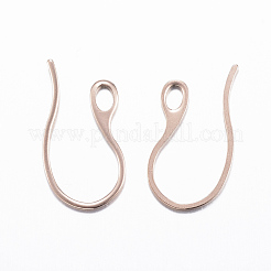 Ganci per orecchini in acciaio inossidabile 304 placcati ioni (ip)&nbsp;X-STAS-H383-28RG