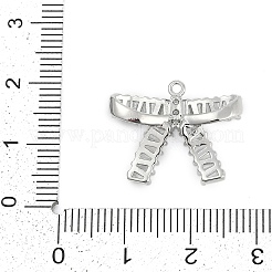 Kubisch Zirkonia aus Messing mit Mikropavé und Glasanhängern&nbsp;KK-Q026-04P