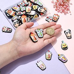 50 Stück 10 Stile PVC-Kunststoff-Cabochons&nbsp;KY-CJ0001-98