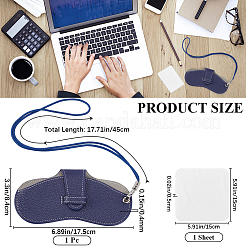 1 sangle de lunettes en cuir PU avec sac&nbsp;AJEW-CN0002-62F