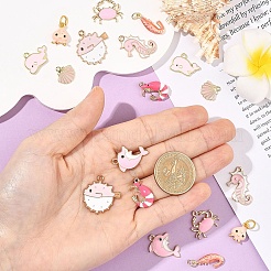 9pcs 9 styles de pendentifs en émail en alliage&nbsp;ENAM-YW0008-11
