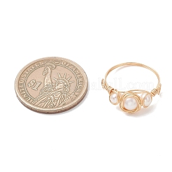 Natürliche Perle Fingerringe&nbsp;RJEW-JR00990