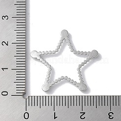 Pendenti in strass in acciaio inox color acciaio inox 304&nbsp;STAS-Q312-02D-P