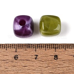 Perles acryliques opaques bicolores&nbsp;OACR-Q205-04
