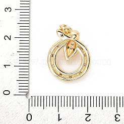 Pendentifs avec zircon cubiques à micro-pavés en laiton&nbsp;KK-C108-01B-G