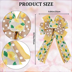 Nœud papillon en polyester motif citron et pois&nbsp;DIY-WH0387-78