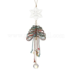 Décoration de sapin de Noël en verre et nylon tressé&nbsp;HJEW-TA00491