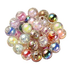 Perline acriliche iridescenti arcobaleno con placcatura uv trasparente&nbsp;OACR-P015-03