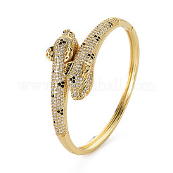 Messing Micro Pave Kubisch Zirkonia Schlangenarmreifen für Damen&nbsp;BJEW-Q700-006-NF