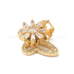 Pendentifs rotatifs en laiton avec micro pavé de zircones cubiques&nbsp;KK-M323-01E-G