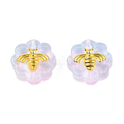 Perle di vetro verniciate a spruzzo trasparente&nbsp;LAMP-N032-03-B03