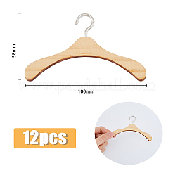 12 cintre miniature en bois pour vêtements de poupée&nbsp;DIY-FH0005-32B