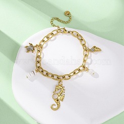 304 Edelstahl-Strass-Charm-Armbänder&nbsp;BJEW-L708-09G