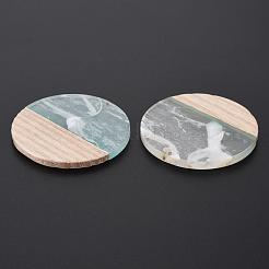 Colgantes de resina transparente y madera de nogal&nbsp;RESI-T035-25-A02