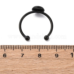 Componenti per anello polsino aperto in acciaio inossidabile 304&nbsp;LS-RJEW-WH0011-07A-EB