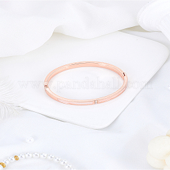 1 bracelet à charnière en alliage de zinc et strass pour femme&nbsp;BJEW-LP0010-64RG