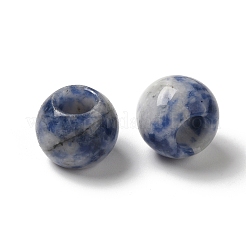 Natürlicher blauer Fleck Jaspis europäische Perlen&nbsp;G-N342-03D