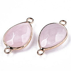 Connecteurs de liens en quartz rose naturel&nbsp;G-T131-49K