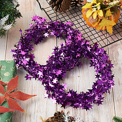 Guirlande métallique en pvc scintillante avec fil de fer&nbsp;AJEW-TAC0034-08C