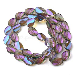 Transparentes perles de verre de galvanoplastie brins&nbsp;EGLA-C001-HR01