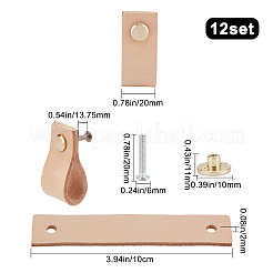Poignées de tiroir en cuir rectangulaires&nbsp;AJEW-WH0251-71E