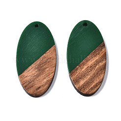 Pendentifs en bois de résine et de noyer&nbsp;X-RESI-S389-071A-A02