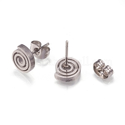 Anlaufgeschützte Ohrstecker aus 304 Edelstahl&nbsp;EJEW-N045-11P