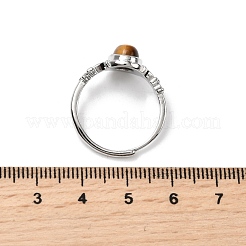 Tigre naturel bagues d'oeil&nbsp;RJEW-A084-03P-07