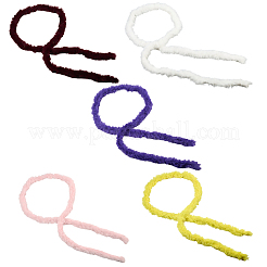 5 Stück 5 Farben Kunstpelz Chenille Stick Stoffrolle für Weihnachtsbaum-Dekor oder Kranzschleifen Handwerk&nbsp;FIND-CY0001-23
