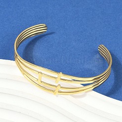 Bracelets manchettes creux en acier inoxydable 304 pour femmes&nbsp;BJEW-Z097-03G