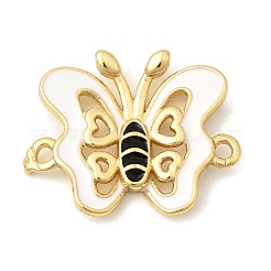 Hohle Insektenverbinder-Anhänger aus Messing und Emaille&nbsp;KK-A296-05G