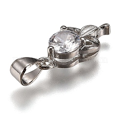 Pendentifs en laiton zircon cubique transparent&nbsp;ZIRC-Z013-12P