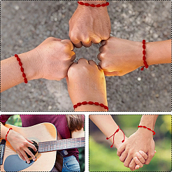 10 Stück geflochtenes Armband aus Nylonkordel für Damen und Herren&nbsp;BJEW-SC0001-80